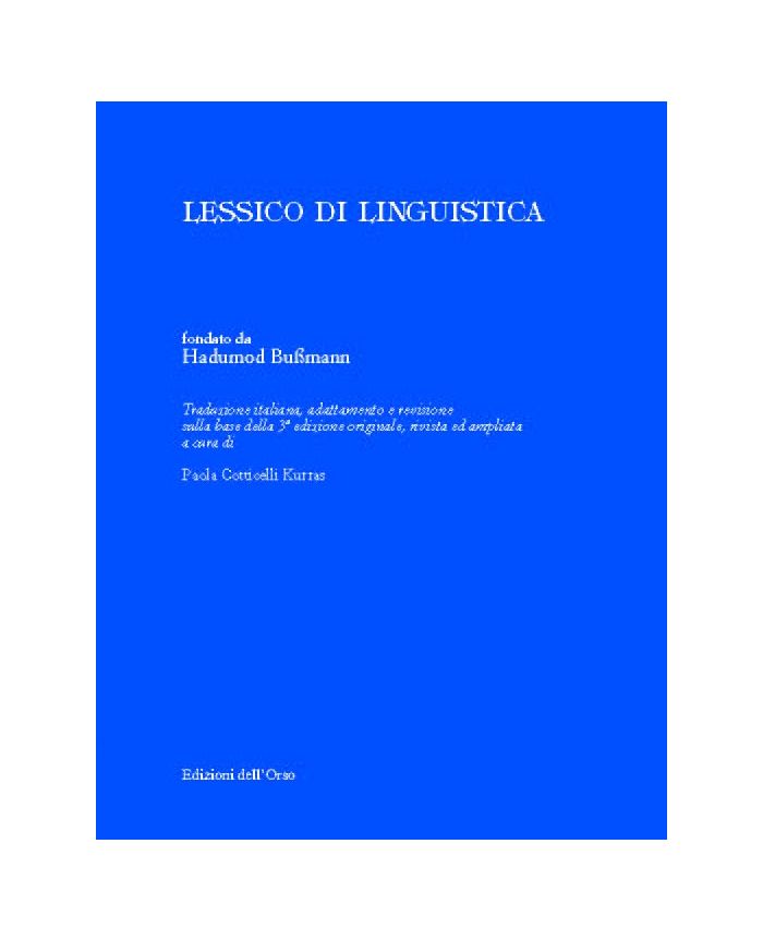 Lessico di linguistica